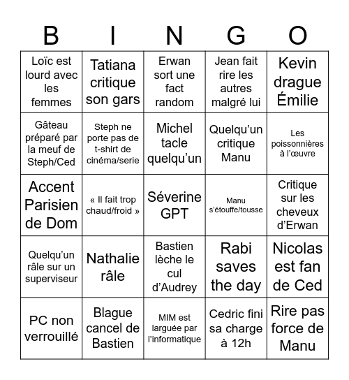 (Pré)Voyance Bingo Card