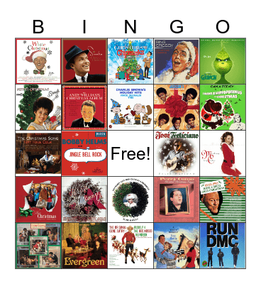 Christmas Song Bingo Card