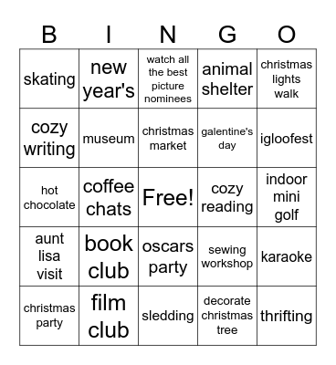 Winter Bingo Card