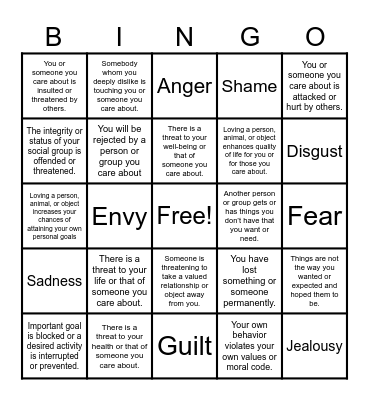 Check the Facts Bingo Card