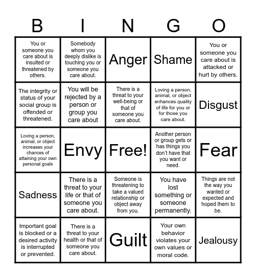 Check the Facts Bingo Card