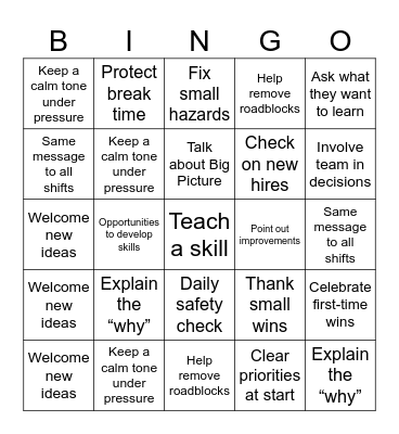 People Bingo Card