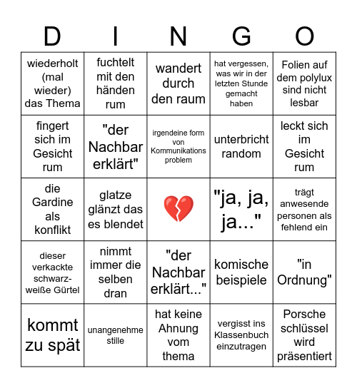 dingo bingo 2.0 Bingo Card