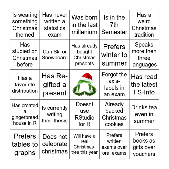 Find somebody who.. Bingo Card