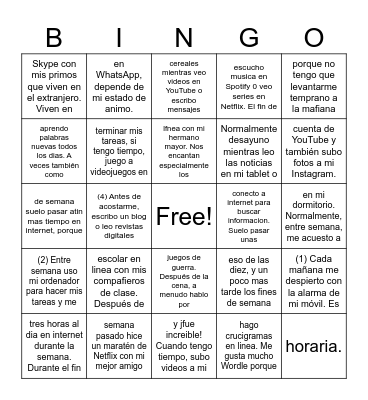 La Tecnología Bingo Card