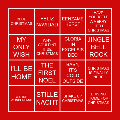 CHRISTMAS BINGO Card