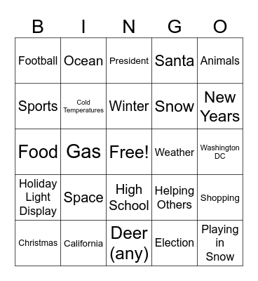 CNN 10 Bingo Card