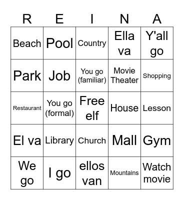 Untitled ReinaLi Bingo Card