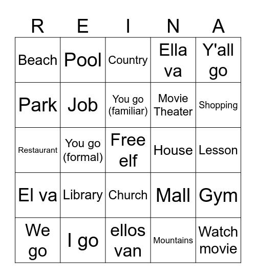 Untitled ReinaLi Bingo Card