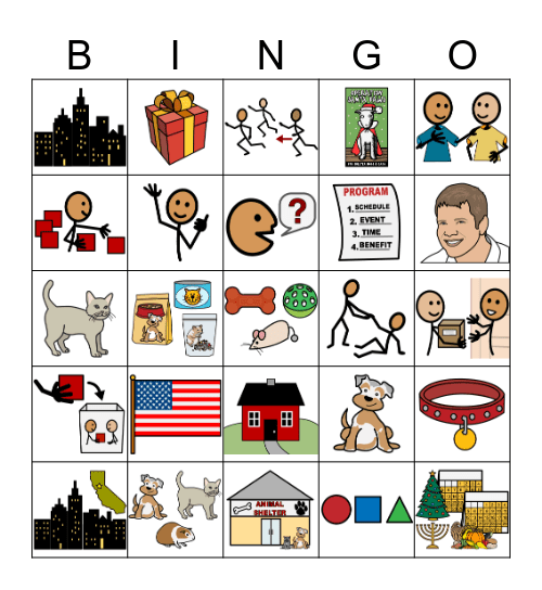 Operation Santa Paws Bingo Card