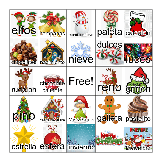 NAVIDAD Bingo Card