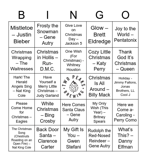 🎅❄️Christmas Music Bingo #1 ❄️🎅 Bingo Card