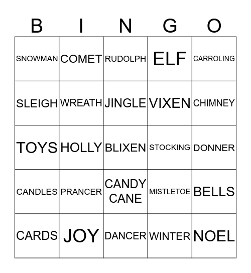 OMAG CHRISTMAS BINGO ROUND 3 Bingo Card