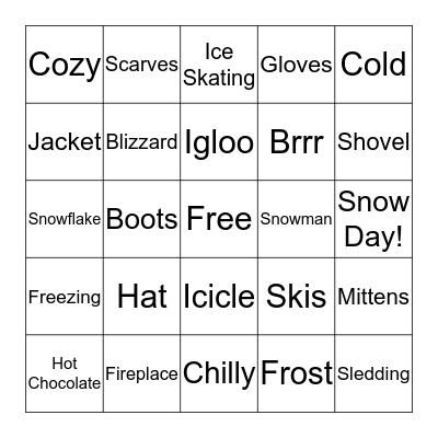 SNOWFLAKE BINGO Card
