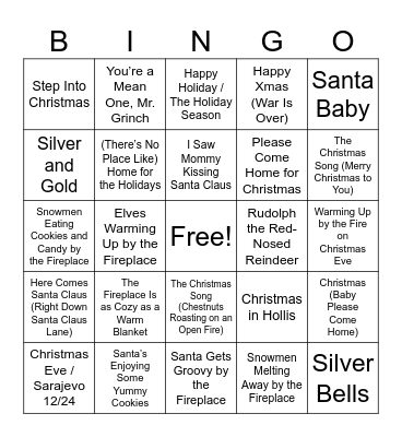 CHRISTMAS MB Round 2 Bingo Card