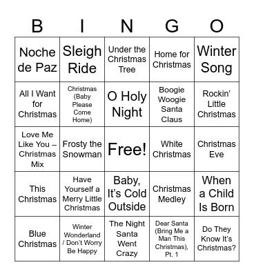CHRISTMAS MB Round 4 Bingo Card