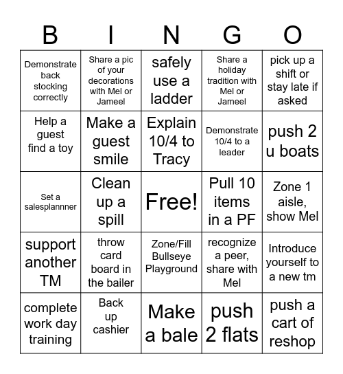 Inbound Bingo Card