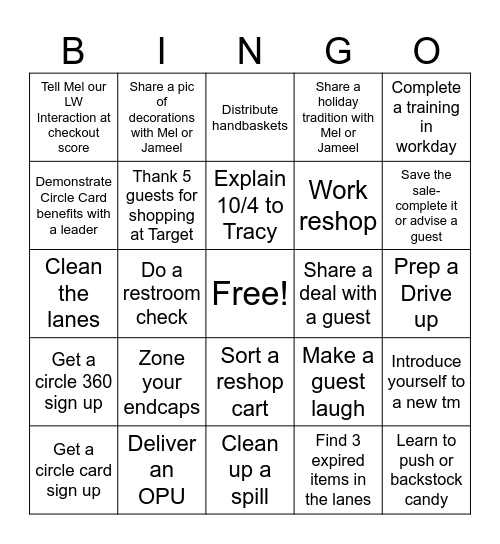 Guest Advocate Bingo Card
