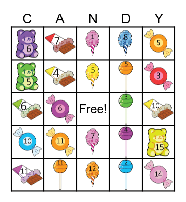Candy Island Bingo Card