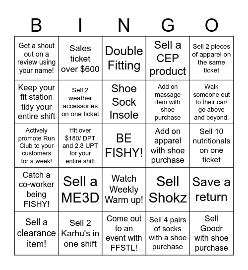 FFSTL BINGO Card
