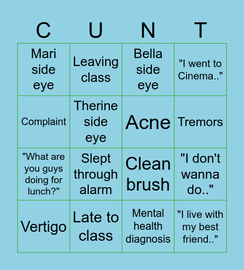 Dorothy Bingo Card
