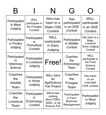 Find Someone Who... Bingo Card
