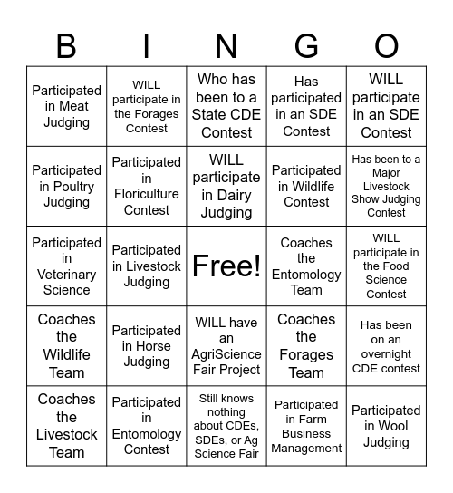 Find Someone Who... Bingo Card