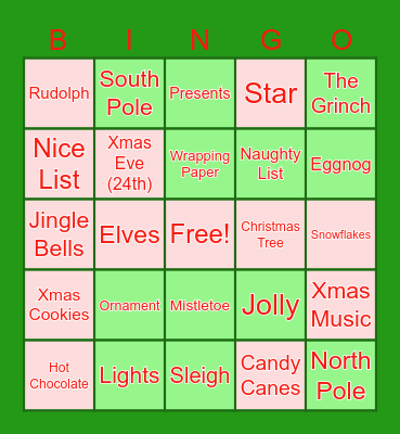 Christmas Bingo Card