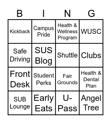 Our Bingo Card