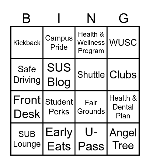 Our Bingo Card