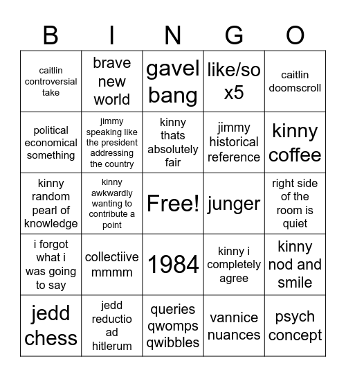ap lang bingo Card
