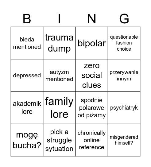 MERKURY BINGO Card