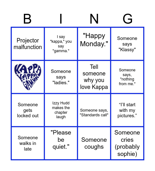 LAST 2025 LT Chapter Bingo Card