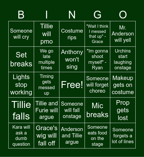 Little Shop Tech Week Bingo Card