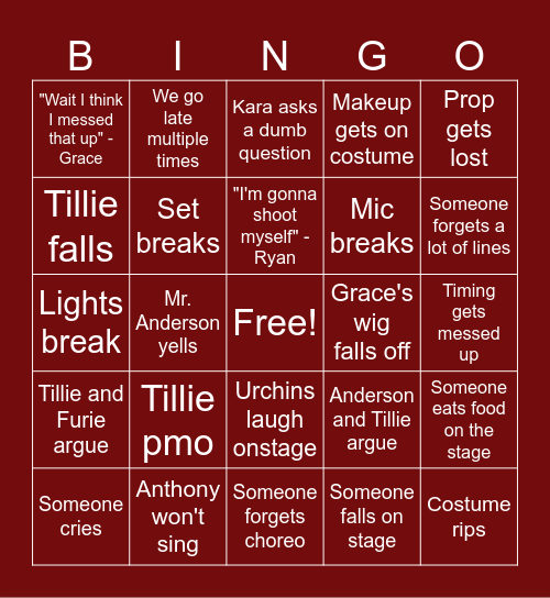 Little Shop Tech Week Bingo Card