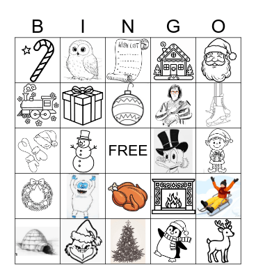 Companey Cousins' Christmas Bingo Card