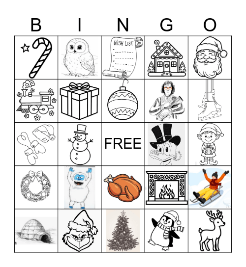 Companey Cousins' Christmas Bingo Card