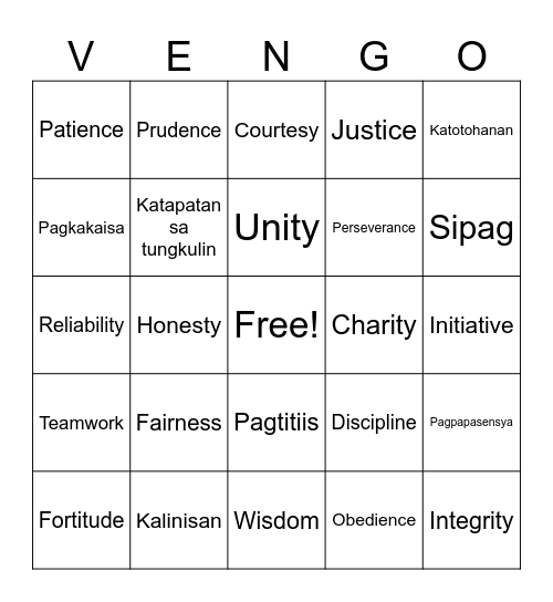 Bingo Card