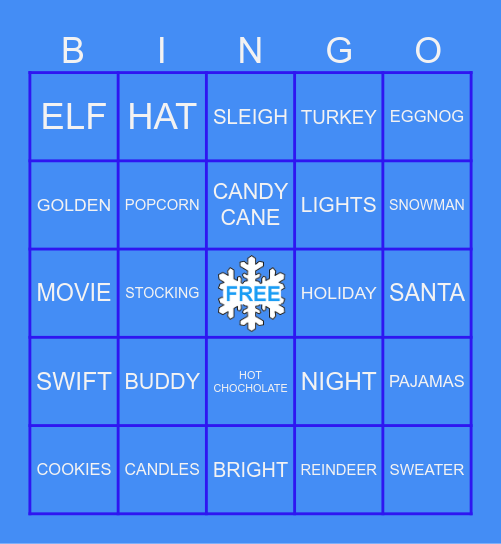 Winter Remote Bingo Card