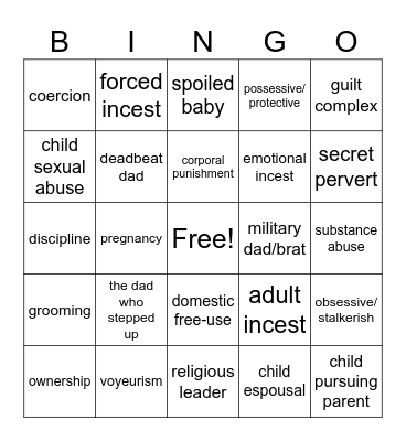 Dad things bingo Card
