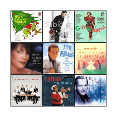 Christmas Song BINGO Card