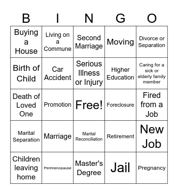 Michelle and Traci Friendship Bingo Card
