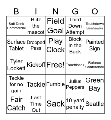 Football Bingo Card