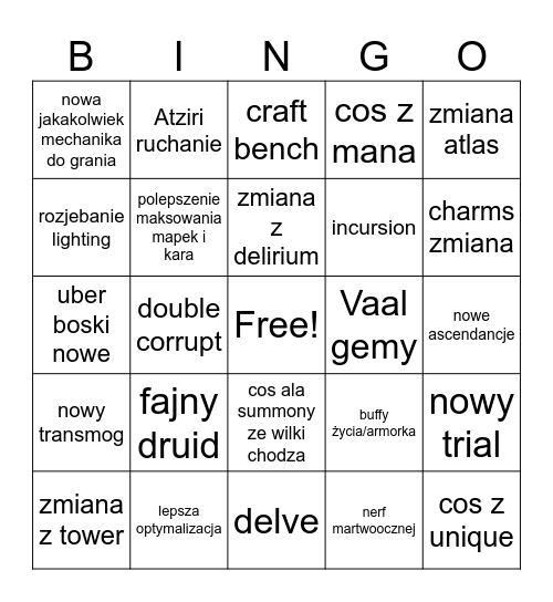 poepredykcje Bingo Card