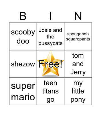 TV shows Bingo Card