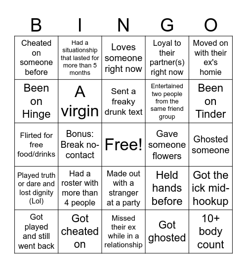 FBC Bingo Card