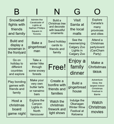 Xmas Party2025 Bingo Card