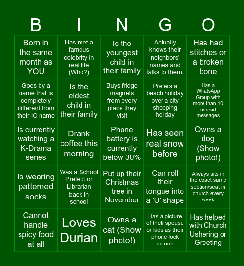 A SEASON OF THANKS BINGO Card