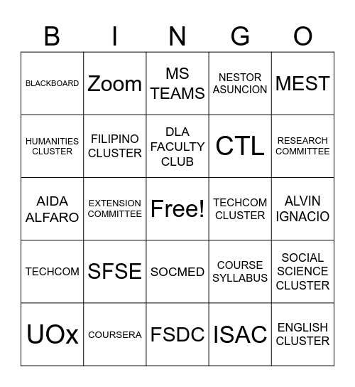DLA CHRISTMAS PARTY 2025 Bingo Card
