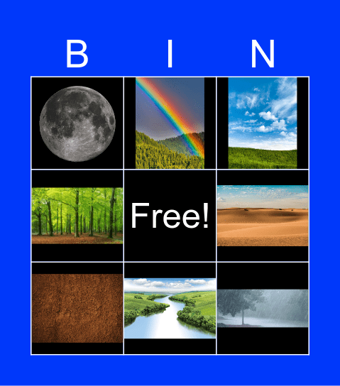 Nature Bingo Card